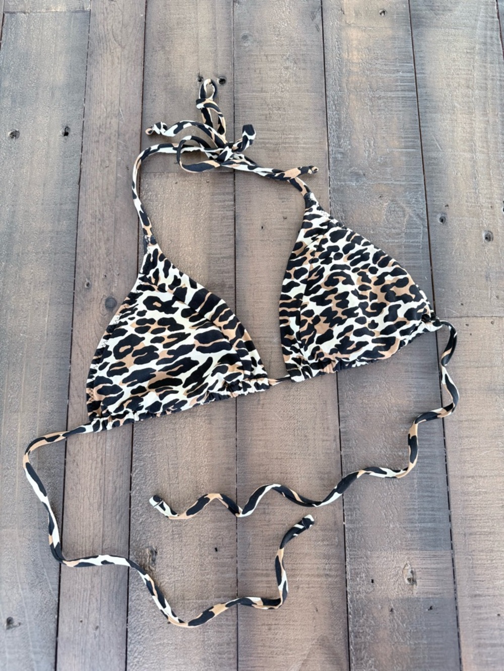 Nanette Lepore Leopard Print Triangle Bikini Top